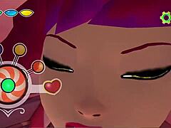 Busty darling’s bold cartoon moves