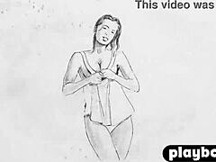 cara mell wets her curves outside