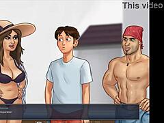 Anime babe heats up Summertime Saga