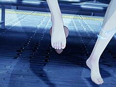 woman finds bliss in shibuya