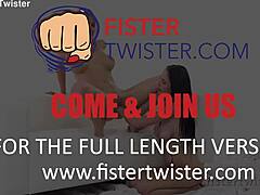 FISTERTWISTERS’ OILED BRUNETTE FISTING