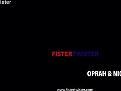 FISTERTWISTERS’ OILED BRUNETTE FISTING