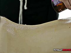 Bold Ginger Craves Rough Fuck During Oiled Massage