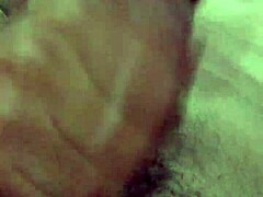 Rich cumshot from a quick solo handjob