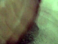 Rich cumshot from a quick solo handjob