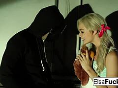 elsa jean's daring alleyway tryst