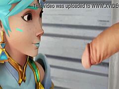 Tracer’s stunning oral in Overwatch porn