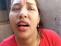Neighbor's Fierce Desire For Latina Brunette Fuck
