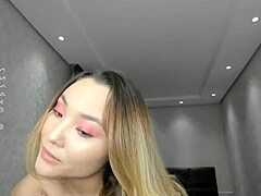 Big-boobed model’s solo webcam tease