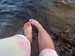 Mika’s Feet Splash Playfully