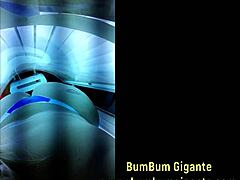 Preparing for lover in tanning cabin