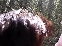 Petite Latina's Outdoor Massive Load!