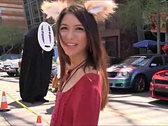 Fox Girl Waves in Costume Play