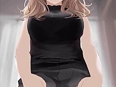 Anime Girl In Black Riding Cock Hard