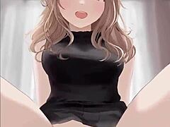 Anime Girl In Black Riding Cock Hard