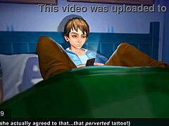 3d cartoon student tempted by teacher