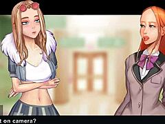 3d cartoon student tempted by teacher
