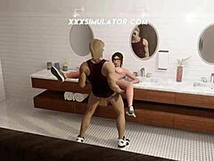 3d bathroom thrill with bold lover