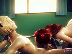 3D Asuka's daring hentai blend