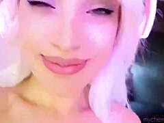 Blonde amateur teases and pleases big