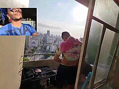 interracial balcony antics heat up