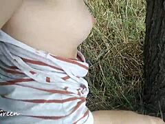 What’s behind trans babe riding dude’s cock?