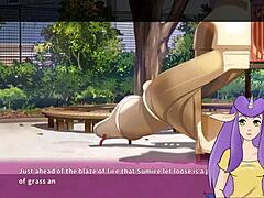 anime tease: big curves, playful panties