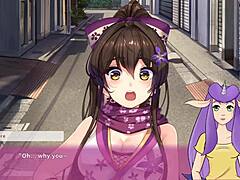 anime tease: big curves, playful panties