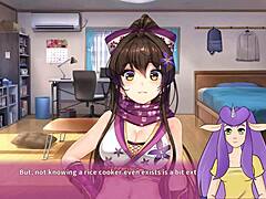 anime tease: big curves, playful panties