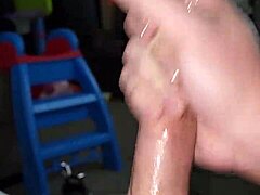 Private oiled-up strength moment
