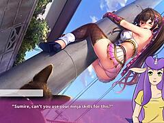 anime tease: big curves, playful panties