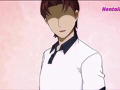 Anime librarian's sultry library moment