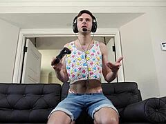 Delivery Driver Tempts Gamer Twink