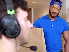 Delivery Driver Tempts Gamer Twink
