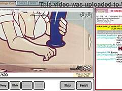 Big-boobed camgirl's anime solo thrill