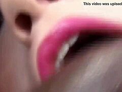 Young beauty’s daring oral