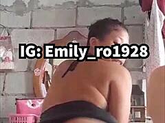 Fiery Ecuadorian woman on camera