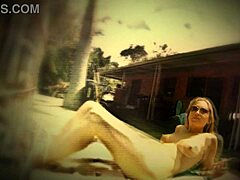 Blonde Missy's Outdoor Shaved Tease