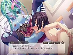 Rich girl cunnilingus while masturbating in monster hentai