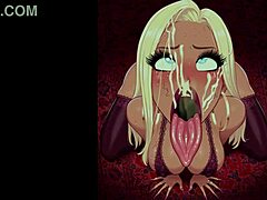 Cartoon blonde vixen POV