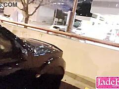 Blonde's daring public facial moment