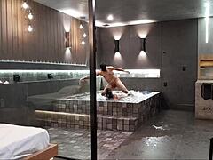 best shower fuck in motel with orgasm