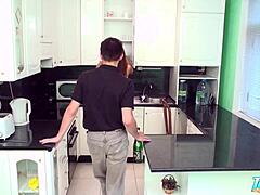 Kitchen counter action leads to fall
