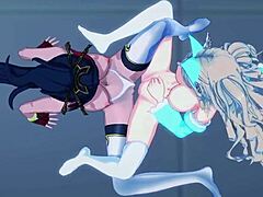 Amari and Kaguya Star in 3D Heat