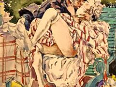 Cinematographic Vintage Erotic Passion Sketches