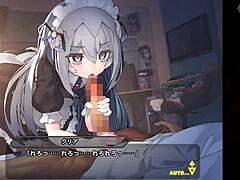 Petite hentai babe takes monster cock hard