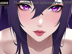 Asian beauty in anime-inspired uplifting scene