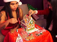 girls craft holiday gingerbread fun