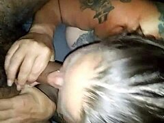 wife sucking huge cock with raw passion