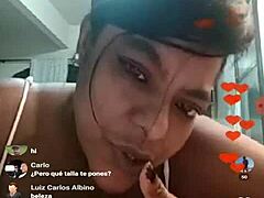 Brazilian BBW Teaser on Webcam